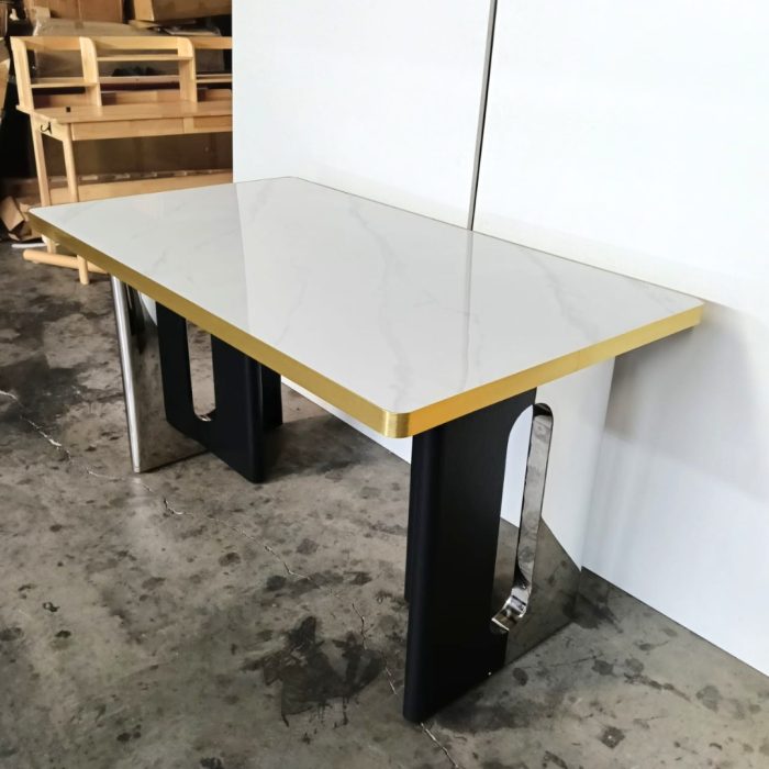 SLC 0465 140-160cm Sintered Stone Dining Table-White - Image 2