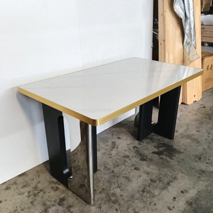 SLC 0465 140-160cm Sintered Stone Dining Table-White - Image 3
