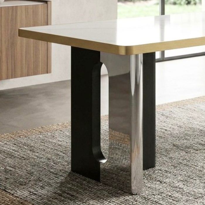 SLC 0465 140-160cm Sintered Stone Dining Table-White - Image 8