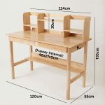 ODENSE 2 In 1 120cm Wooden Study Desk Set - Image 9