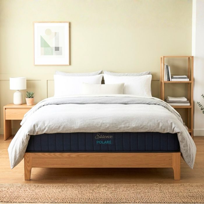 BORA Solid Ash Wood Platform Bed-Natural - Image 4