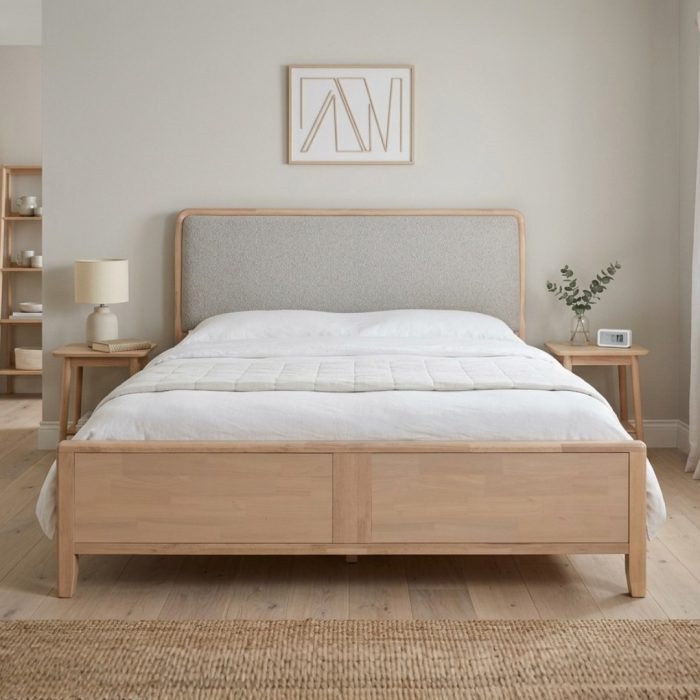 K125G Solid Ash Wood Bed Frame - Image 3