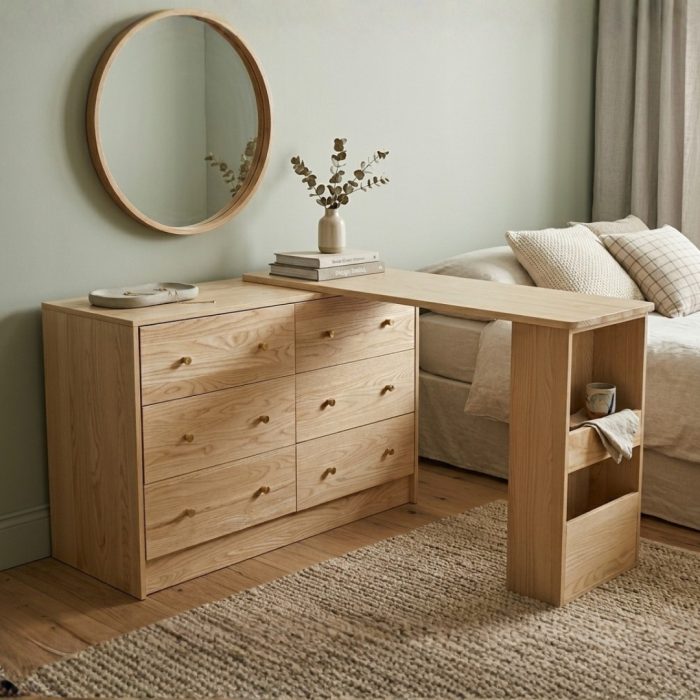 Z56 100cm Extendable Ask Wood Dresser - Image 2