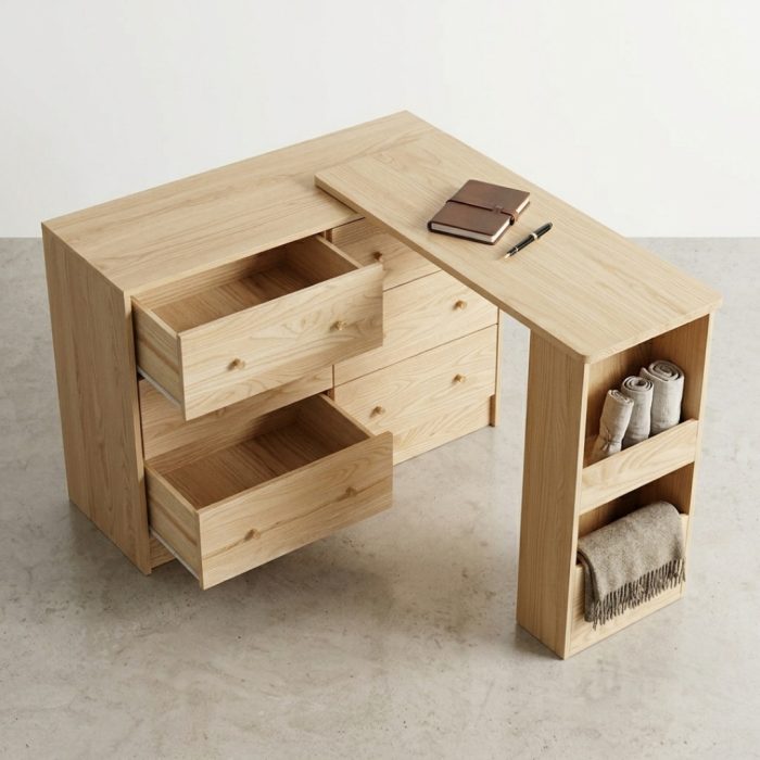 Z56 100cm Extendable Ask Wood Dresser - Image 3