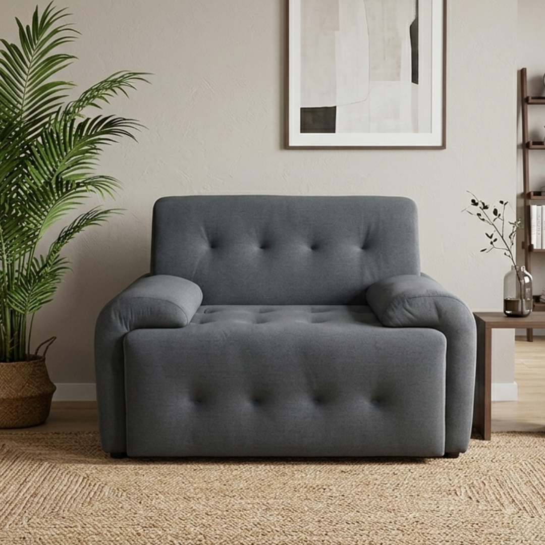 BORIS 1S 26 MAIN HD 8445 Pet Friendly 1 Seater Sofa-Pebble - Image 1
