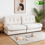 HD-0011 3 Seater Pet Friendly Sofa-Beige - Image 2