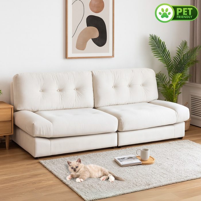 HD-0011 3 Seater Pet Friendly Sofa-Beige - Image 2