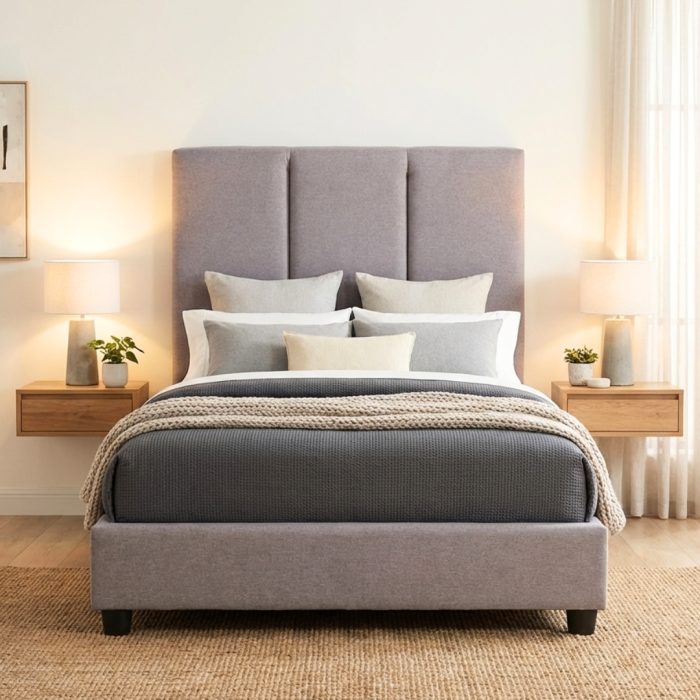 HD 128 Single & Super Single Divan Bed Frame-Grey - Image 2