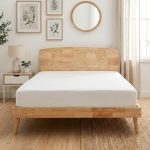 DB 571310 Wooden Queen Size Bed-Natural