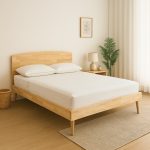 DB 571310 Wooden Queen Size Bed-Natural - Image 2