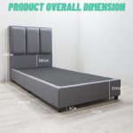 HD 8868 Single Divan Bed Frame-Grey - Image 7
