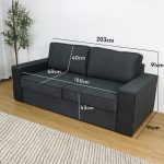 HD 8446 Pet Friendly 3 Seater Sofa-Black - Image 6