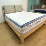 B253 Solid Ash Wood Cushion Headboard Bed-Natural - Image 4
