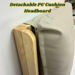 B253 Solid Ash Wood Cushion Headboard Bed-Natural - Image 5