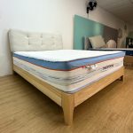 A95 Solid Ash Wood Cushion Headboard Bed-Natural - Image 4