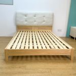 A95 Solid Ash Wood Cushion Headboard Bed-Natural - Image 8