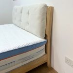 A95 Solid Ash Wood Cushion Headboard Bed-Natural - Image 9