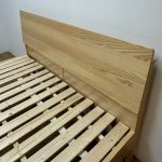A61 Solid Ash Wood Ambient Light Bed Frame-Natural - Image 3
