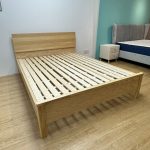 A61 Solid Ash Wood Ambient Light Bed Frame-Natural - Image 4