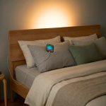 A61 Solid Ash Wood Ambient Light Bed Frame-Natural - Image 7