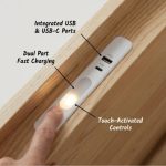A61 Solid Ash Wood Ambient Light Bed Frame-Natural - Image 8