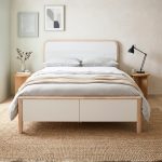 952 Solid Rubberwood Bed Frame-White Wash
