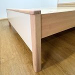 952 Solid Rubberwood Bed Frame-White Wash - Image 3