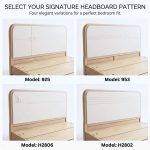 952 Solid Rubberwood Bed Frame-White Wash - Image 7