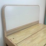 952 Solid Rubberwood Bed Frame-White Wash - Image 8