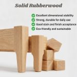 952 Solid Rubberwood Bed Frame-White Wash - Image 9