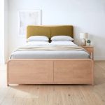 2803 Solid Rubberwood Bed Frame-White Wash