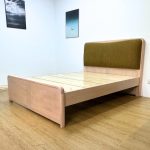 2803 Solid Rubberwood Bed Frame-White Wash - Image 3