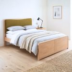 2803 Solid Rubberwood Bed Frame-White Wash - Image 6
