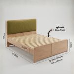 2803 Solid Rubberwood Bed Frame-White Wash - Image 8