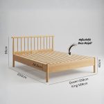 A09 Solid Ash Wood Bed Frame-Natural - Image 3