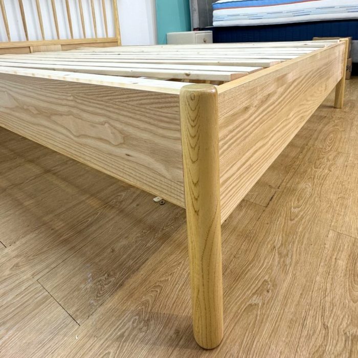 A09 Solid Ash Wood Bed Frame-Natural - Image 6