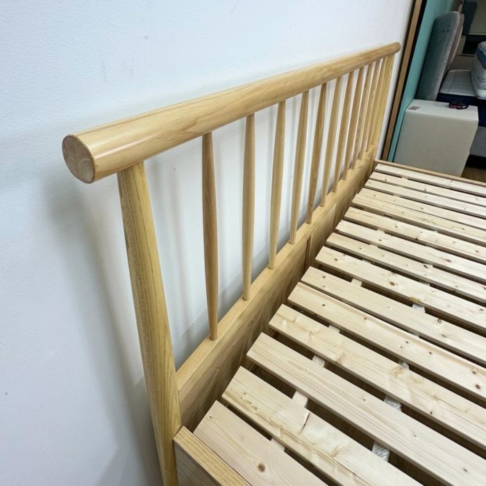 A09 Solid Ash Wood Bed Frame-Natural - Image 7