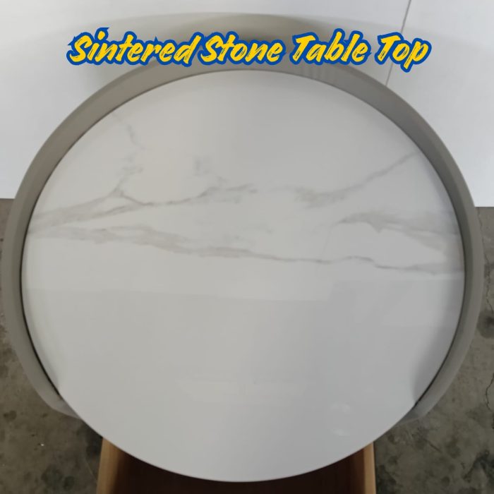 Y01 Round 2 Drawer Bedside Table-Grey - Image 4