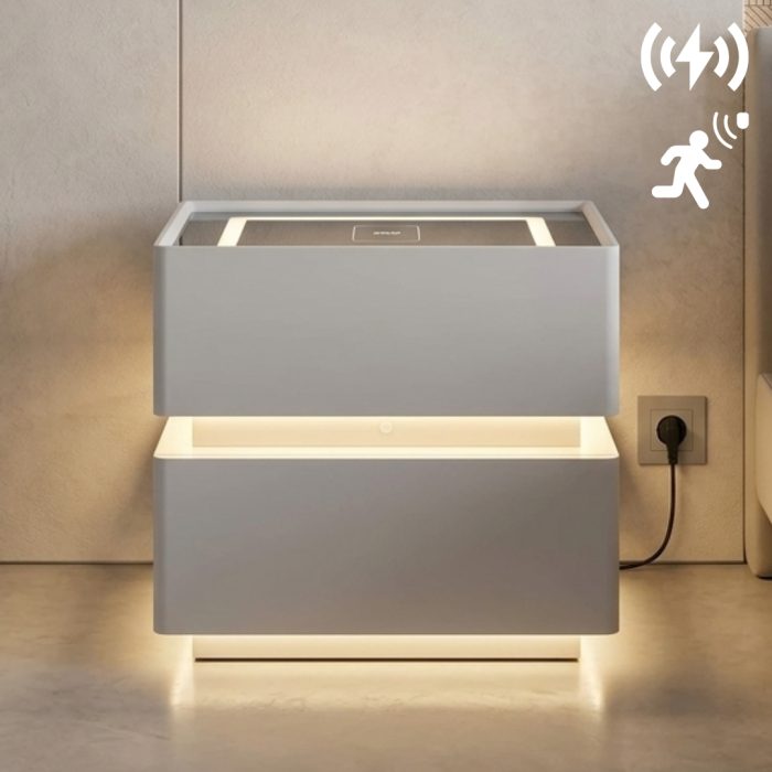 X01 Motion Detect Smart Bedside Table-White - Image 9