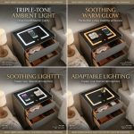 A05 Smart Charging Bedside Table-Grey - Image 5