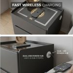 A05 Smart Charging Bedside Table-Grey - Image 8