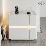 X06 Smart Charging Bedside Table-White
