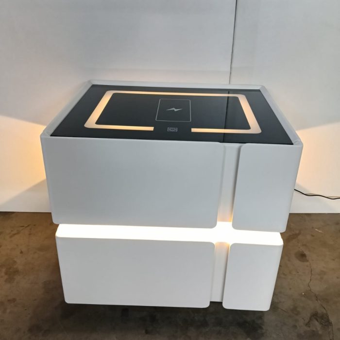 X06 Smart Charging Bedside Table-White - Image 6