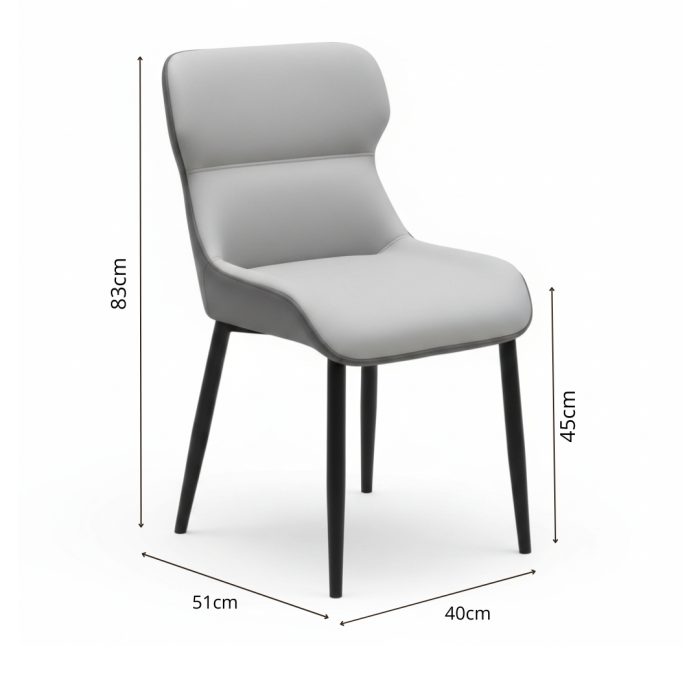 SLYW0080 Cushion Wing Back Dining Chair-2 Colors - Image 7