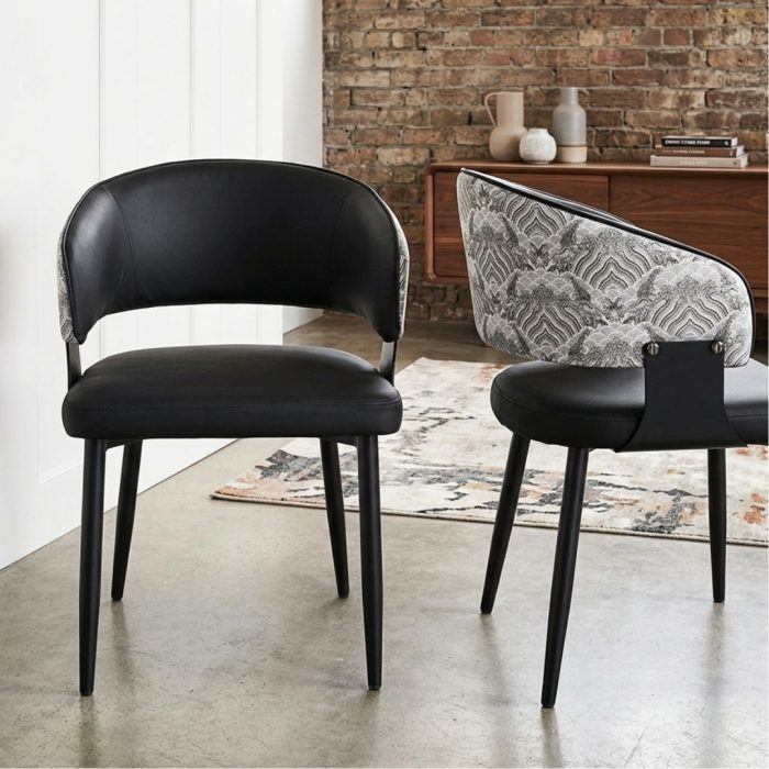SLYH 0110 Dining Arm Chair-Black - Image 2