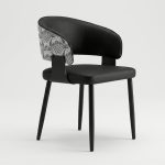 SLYH 0110 Dining Arm Chair-Black - Image 9