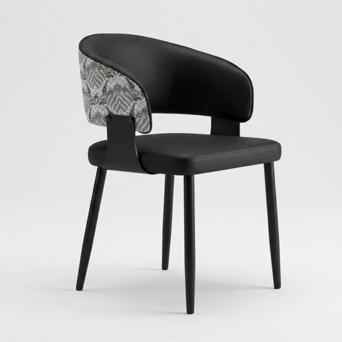 SLYH 0110 Dining Arm Chair-Black - Image 9