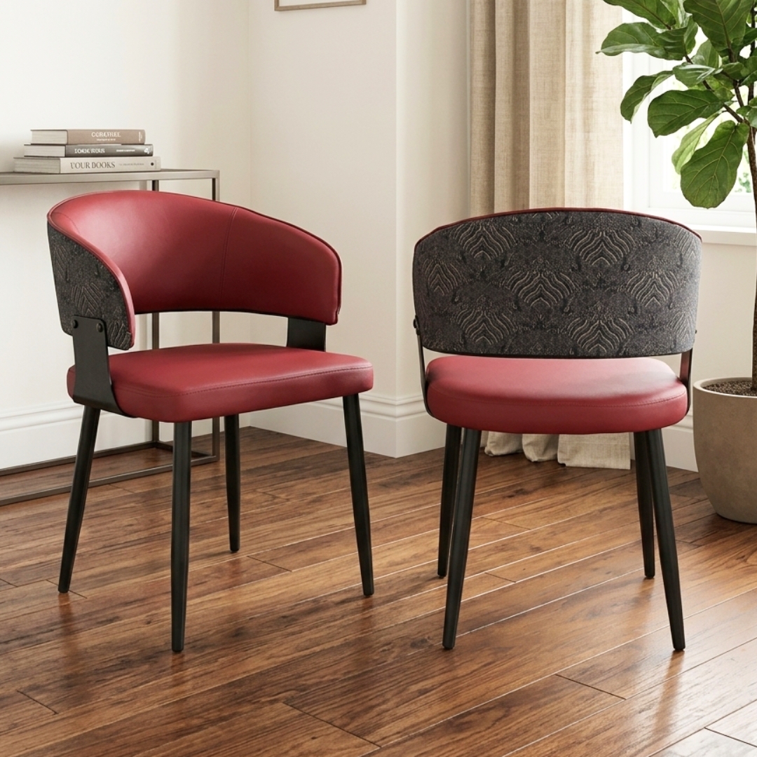 ginee_20260608121539752_5066839789.jpeg SLYH 0110 Dining Arm Chair-Maroon - Image 1