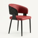 SLYH 0110 Dining Arm Chair-Maroon - Image 2