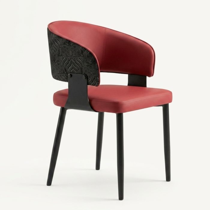 SLYH 0110 Dining Arm Chair-Maroon - Image 2